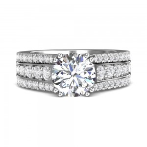 FlyerFit® 14K White Gold Encore Engagement Ring