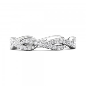 FlyerFit® 14K White Gold Stacker Wedding Band