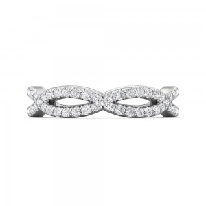 FlyerFit® 14K White Gold Stacker Wedding Band