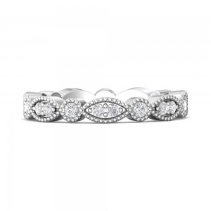 FlyerFit® 14K White Gold Stacker Wedding Band
