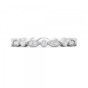 FlyerFit® 14K White Gold Stacker Wedding Band