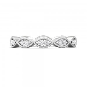 FlyerFit® 14K White Gold Stacker Wedding Band