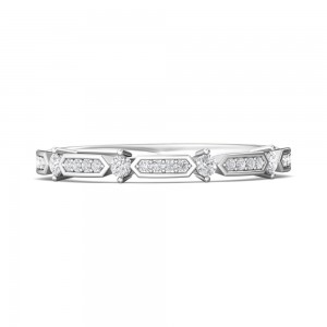 FlyerFit® 14K White Gold Stacker Wedding Band