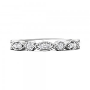 FlyerFit® 14K White Gold Stacker Wedding Band