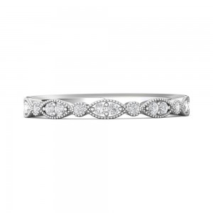 FlyerFit® 14K White Gold Stacker Wedding Band