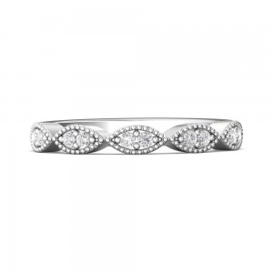 FlyerFit® 14K White Gold Stacker Wedding Band