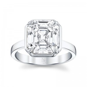 5.07 Carat Asscher Cut Diamond Ring