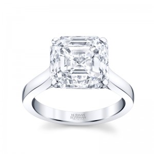 6.01 Carat Asscher Diamond Solitaire Ring