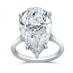10.02 Carat Pear Diamond Solitaire Ring