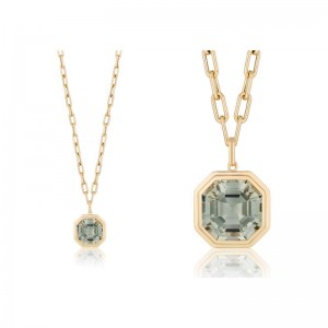 18K Yellow Gold Manhattan Collection Asscher Cut Octagon Pendant