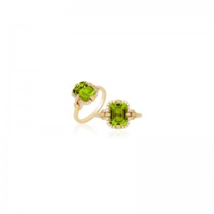 18K Yellow Gold  Gossip Collection Emerald Cut Ring