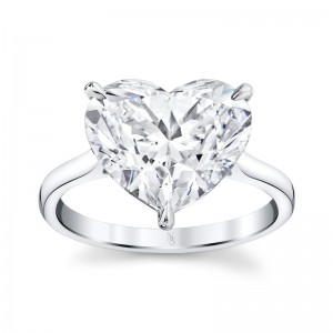 6.36 Carat Heart Diamond Solitaire Ring