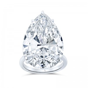 24.16 Carat Pear Diamond Solitaire Ring