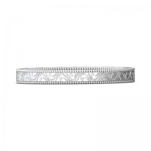 FlyerFit® 14K White Gold Vintage Wedding Band