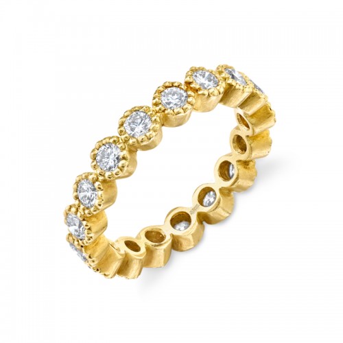 Round Diamond Bezel Set Eternity Band