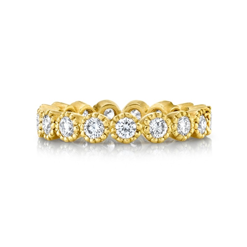 Round Diamond Bezel Set Eternity Band