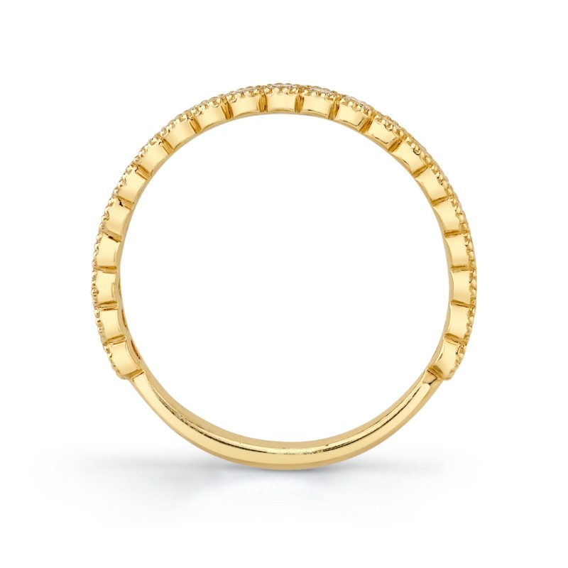 Round Diamond Halfway Band