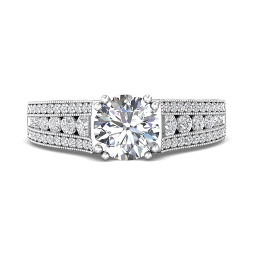 FlyerFit® 14K White Gold Encore Engagement Ring