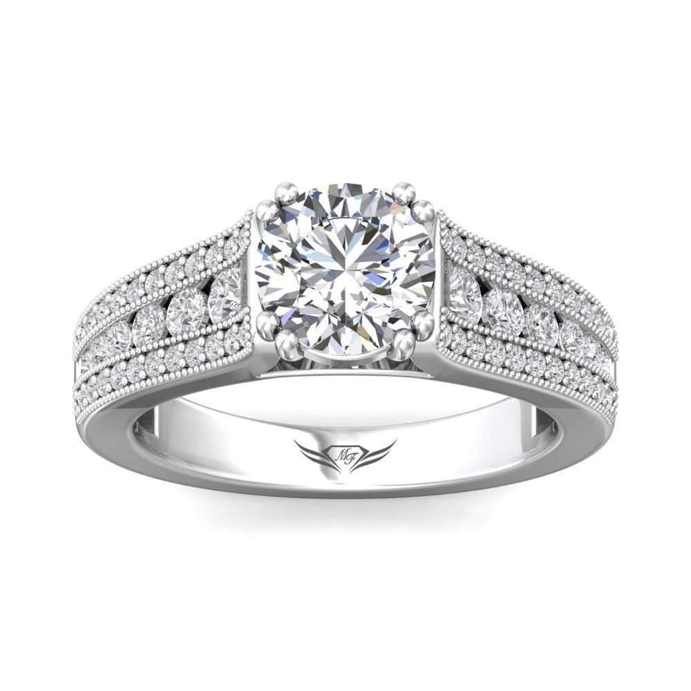 FlyerFit® 14K White Gold Encore Engagement Ring