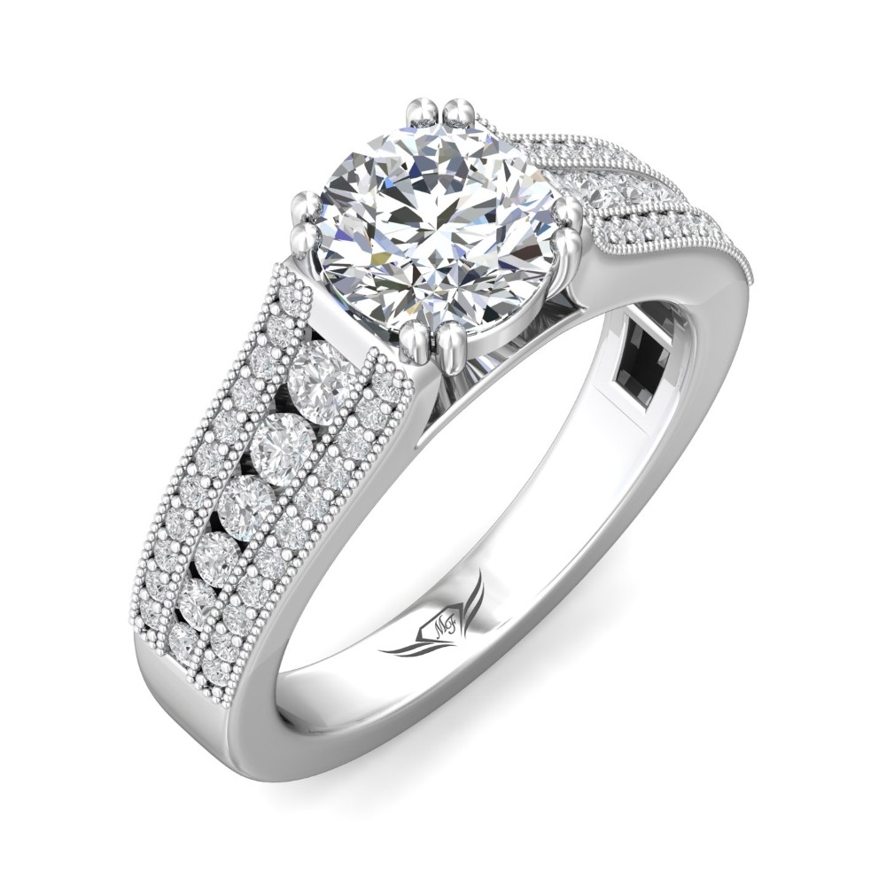 FlyerFit® 14K White Gold Encore Engagement Ring