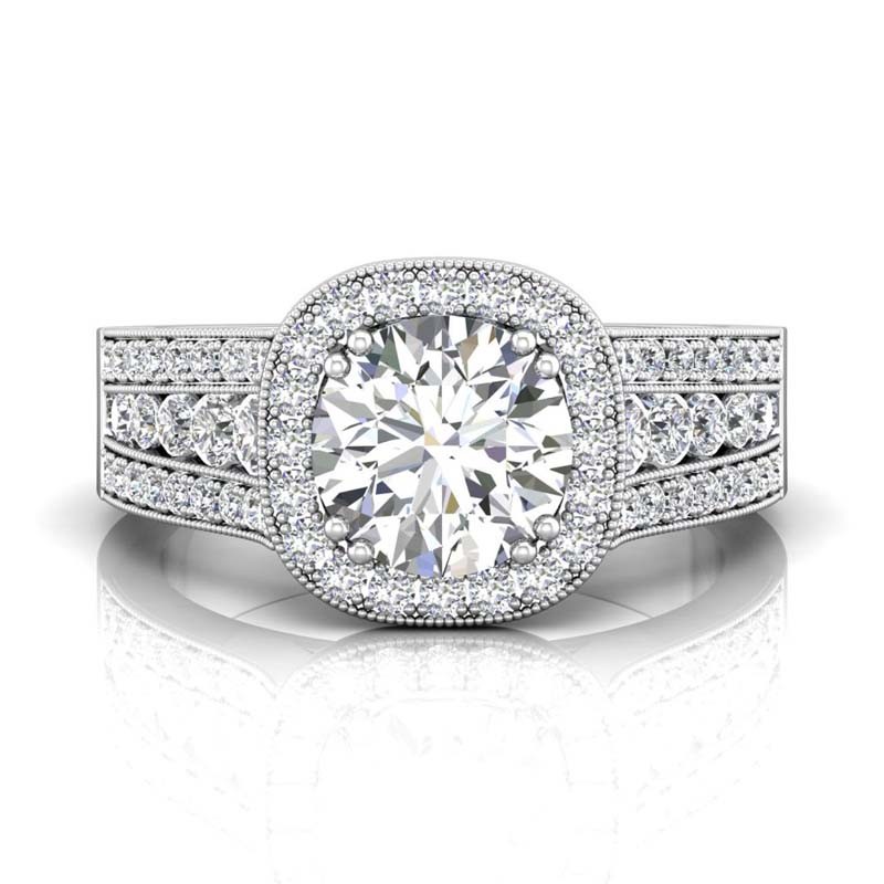 FlyerFit® 14K White Gold Encore Engagement Ring