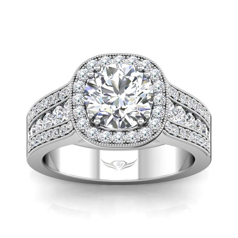 FlyerFit® 14K White Gold Encore Engagement Ring