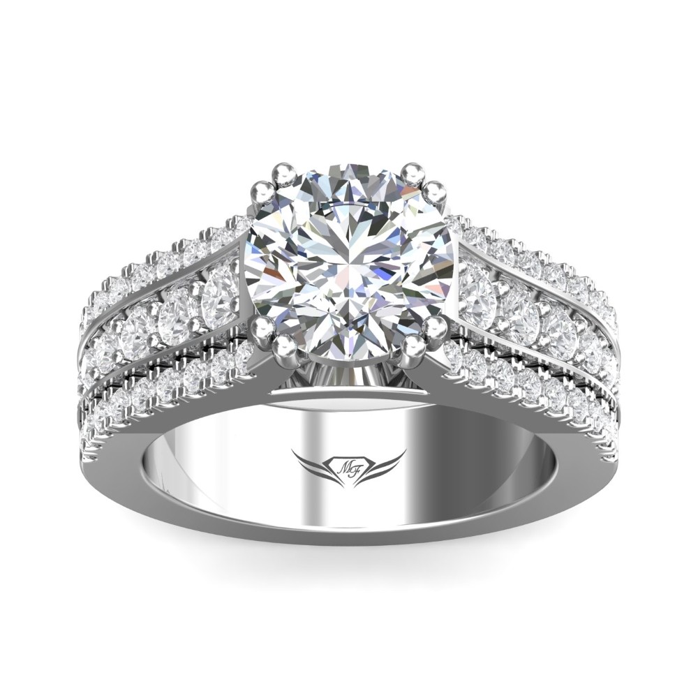 FlyerFit® 14K White Gold Encore Engagement Ring