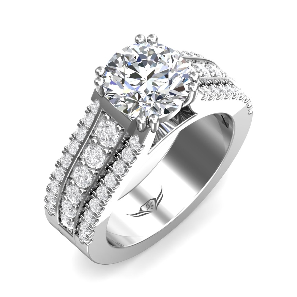 FlyerFit® 14K White Gold Encore Engagement Ring