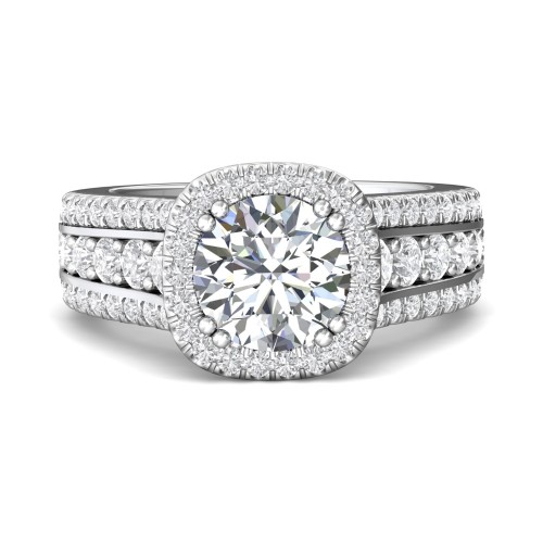 FlyerFit® 14K White Gold Encore Engagement Ring
