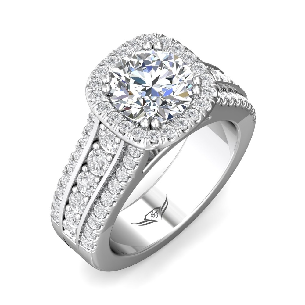 FlyerFit® 14K White Gold Encore Engagement Ring