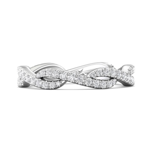 FlyerFit® 14K White Gold Stacker Wedding Band