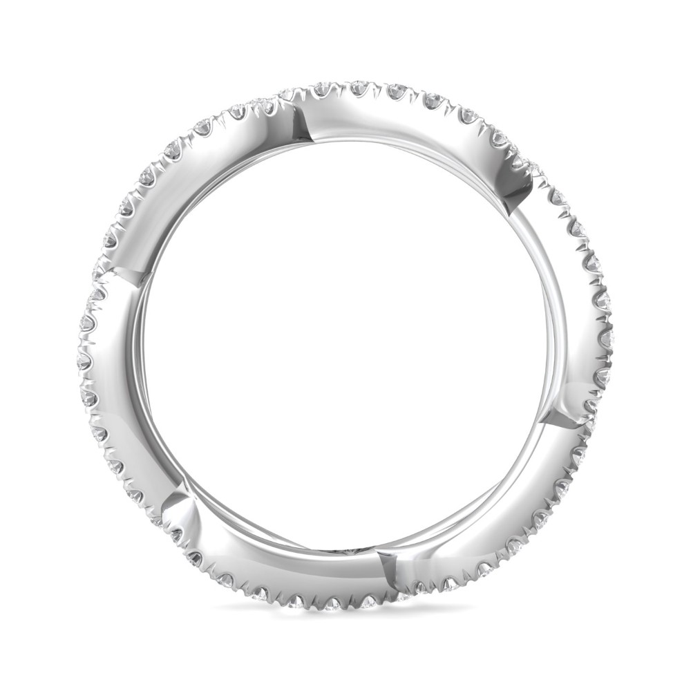 FlyerFit® 14K White Gold Stacker Wedding Band