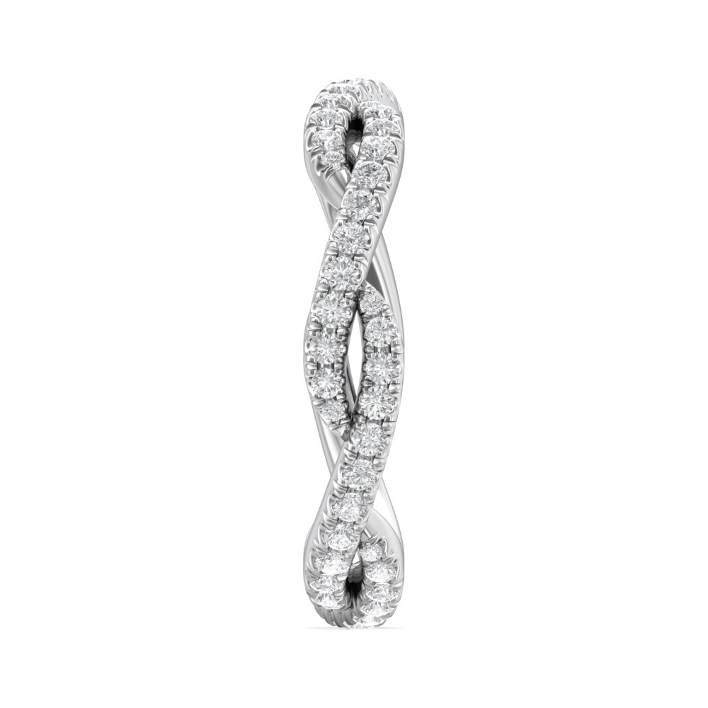 FlyerFit® 14K White Gold Stacker Wedding Band