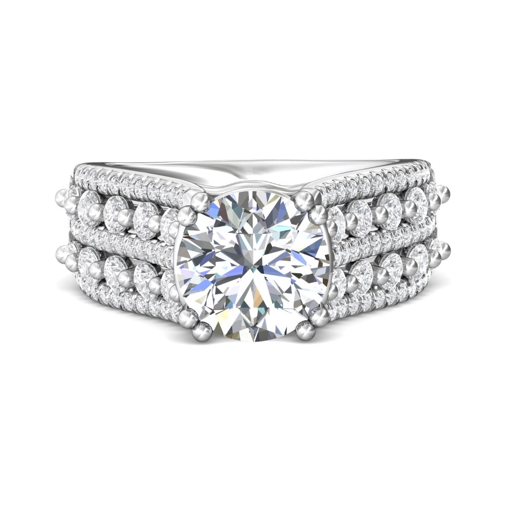 FlyerFit® 14K White Gold Encore Engagement Ring