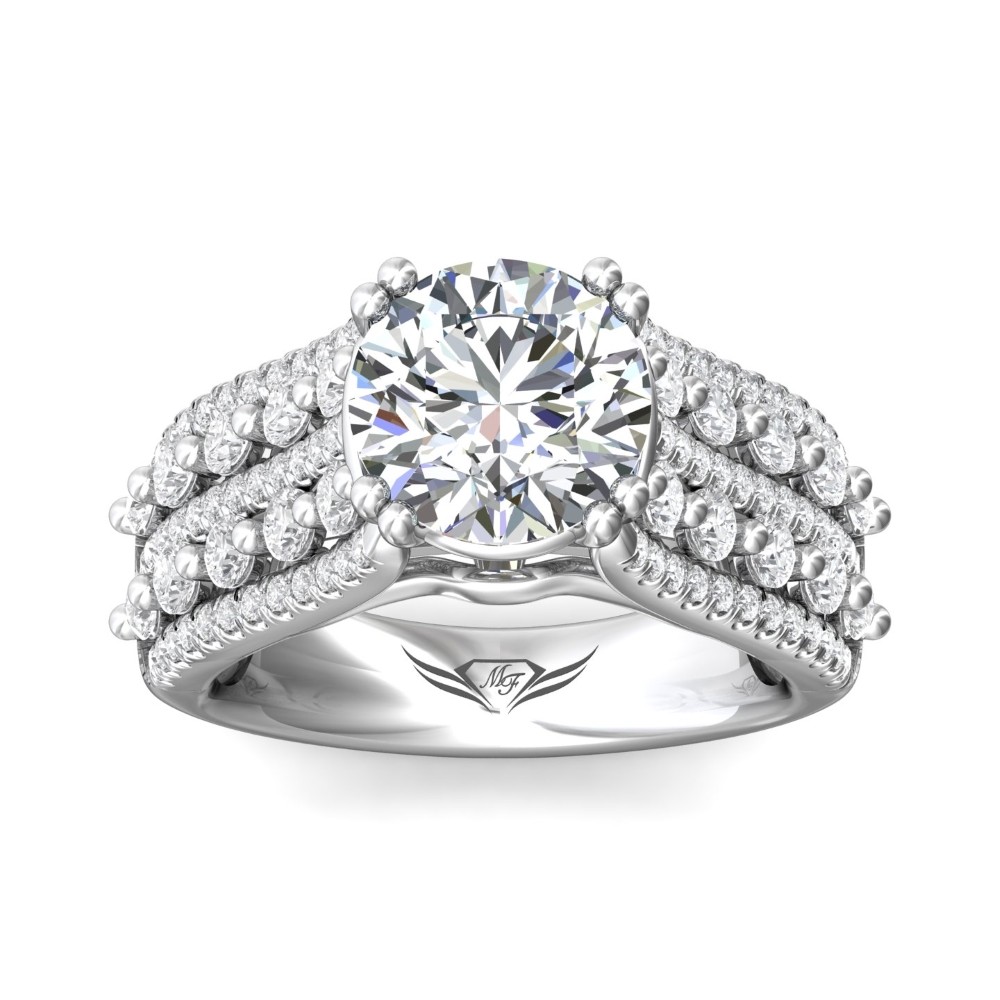 FlyerFit® 14K White Gold Encore Engagement Ring