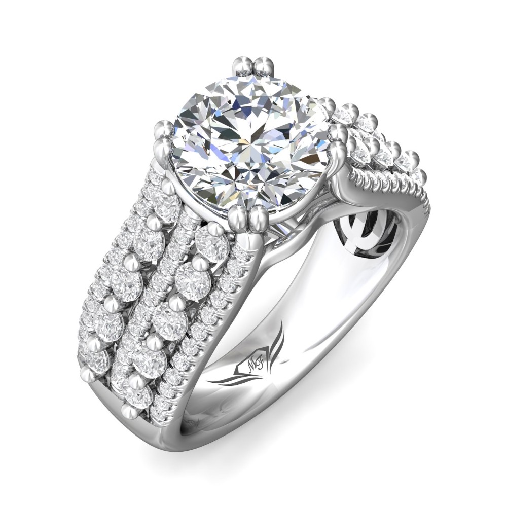 FlyerFit® 14K White Gold Encore Engagement Ring
