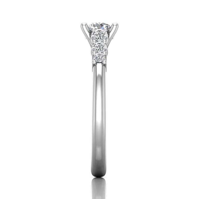 FlyerFit® 14K White Gold Channel/Shared Prong Engagement Ring
