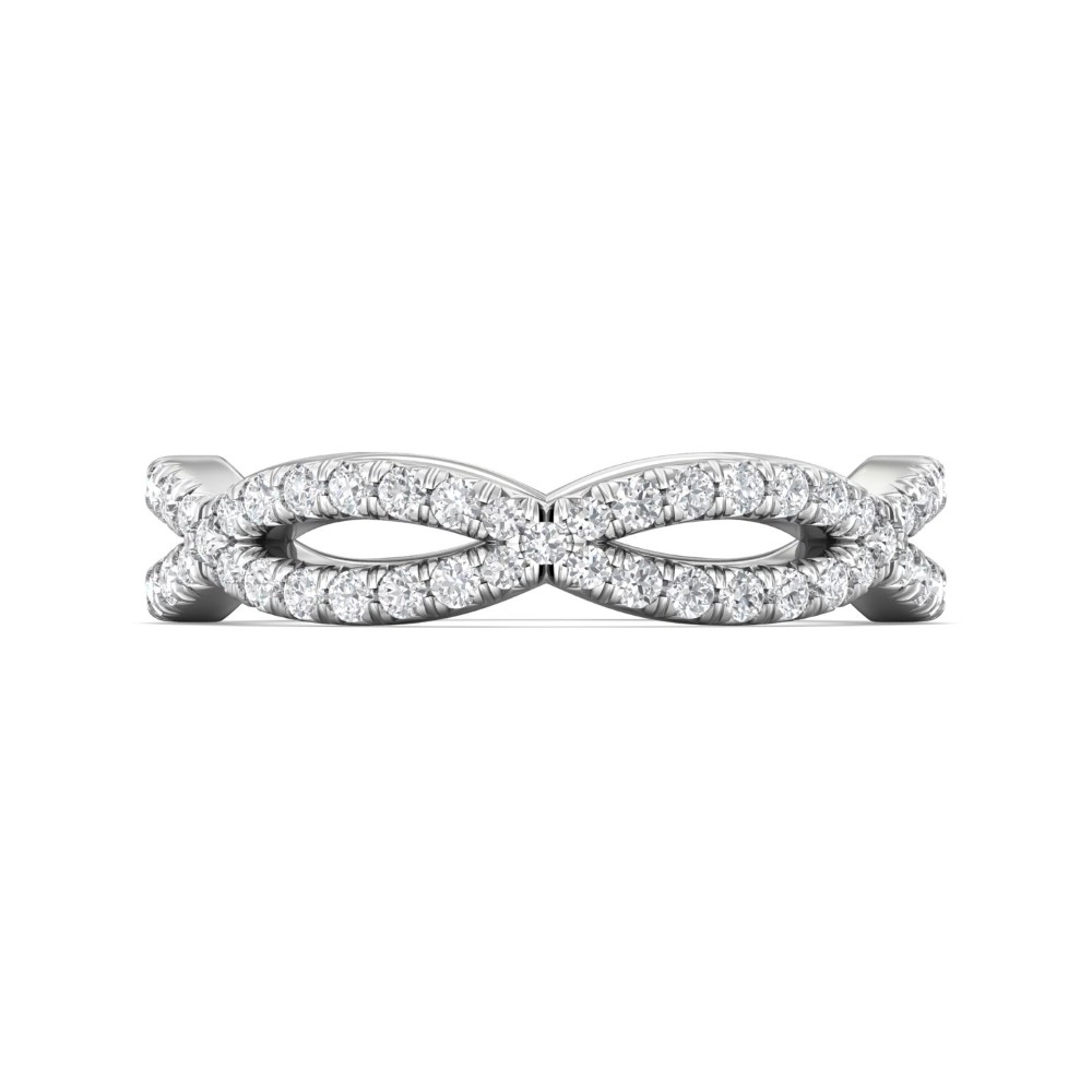FlyerFit® 14K White Gold Stacker Wedding Band