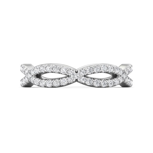 FlyerFit® 14K White Gold Stacker Wedding Band
