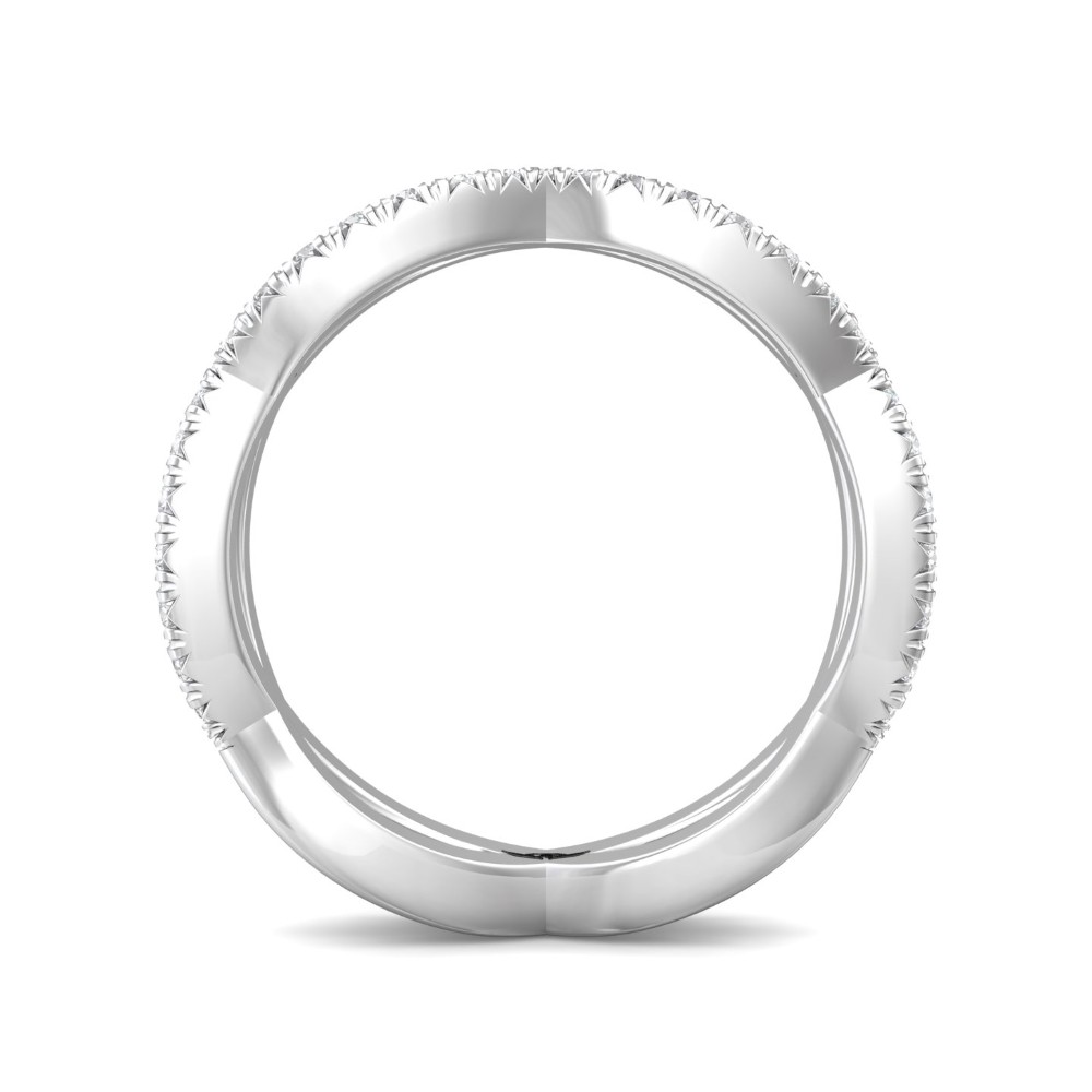 FlyerFit® 14K White Gold Stacker Wedding Band