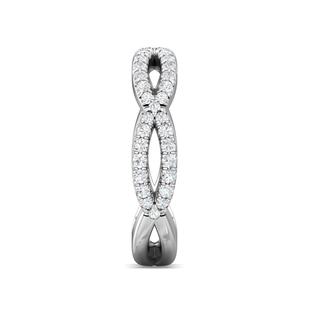 FlyerFit® 14K White Gold Stacker Wedding Band