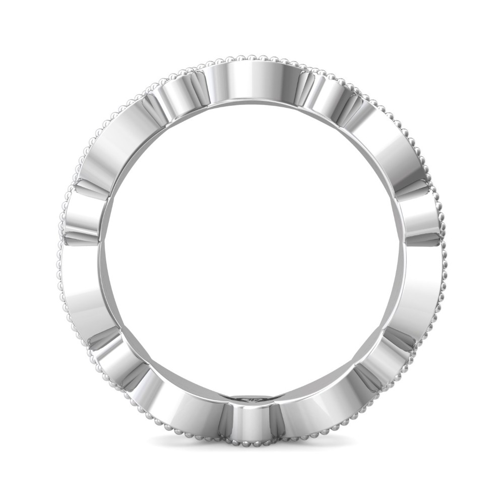 FlyerFit® 14K White Gold Stacker Wedding Band