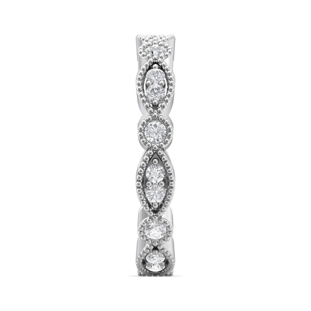 FlyerFit® 14K White Gold Stacker Wedding Band
