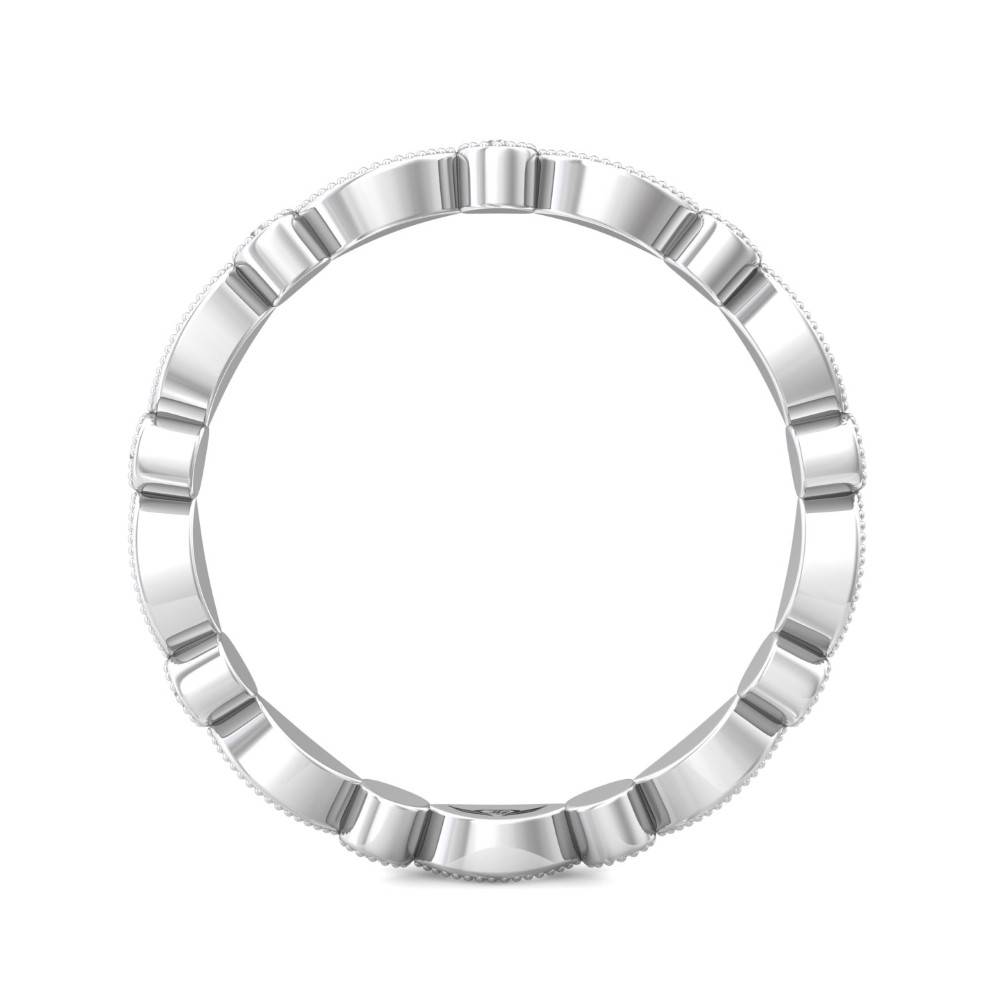 FlyerFit® 14K White Gold Stacker Wedding Band