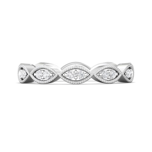 FlyerFit® 14K White Gold Stacker Wedding Band