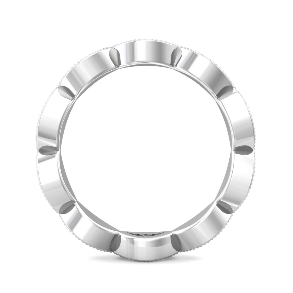 FlyerFit® 14K White Gold Stacker Wedding Band