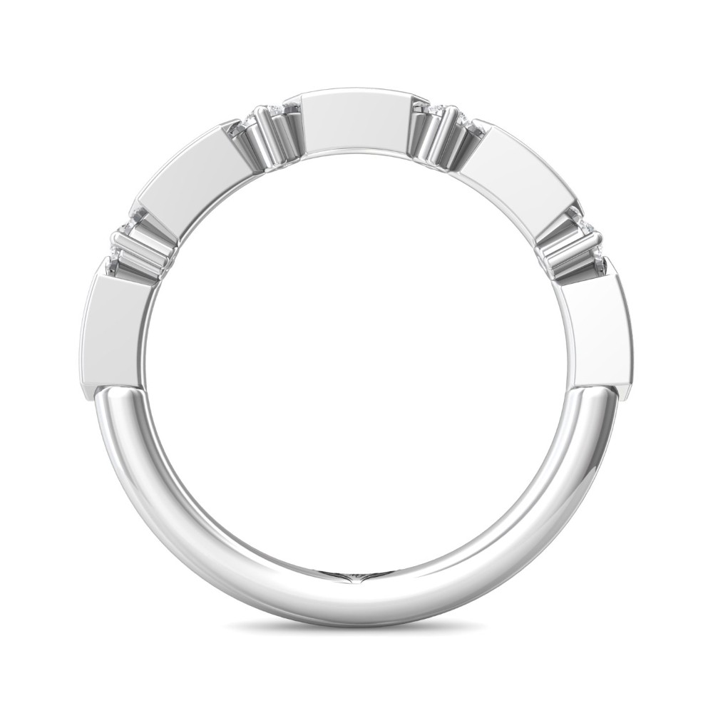 FlyerFit® 14K White Gold Stacker Wedding Band
