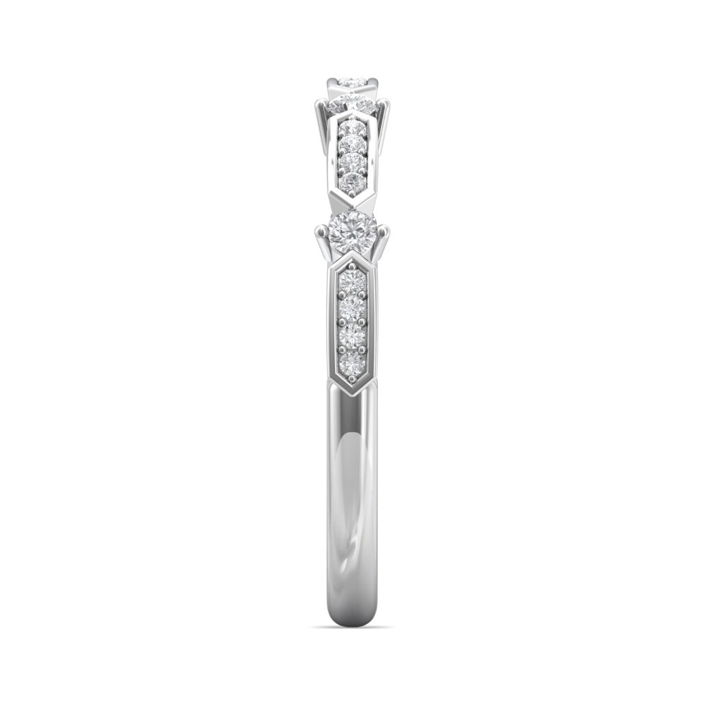 FlyerFit® 14K White Gold Stacker Wedding Band