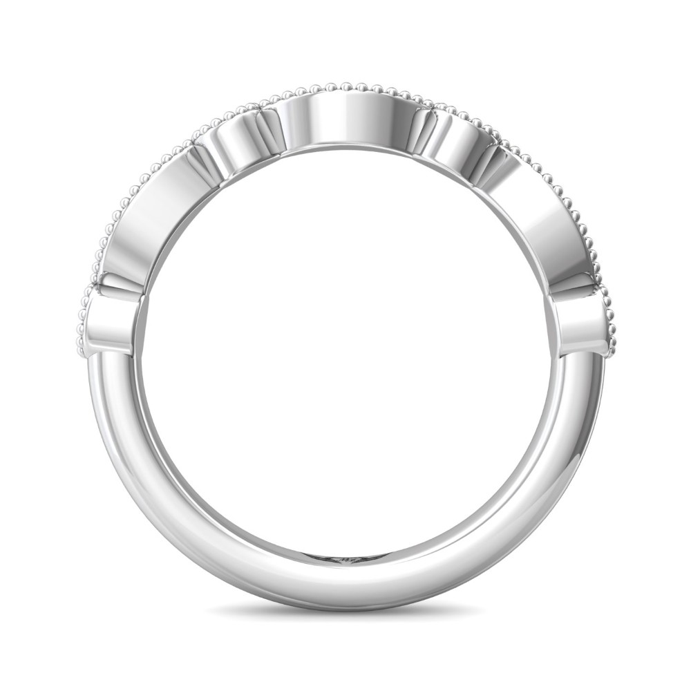 FlyerFit® 14K White Gold Stacker Wedding Band
