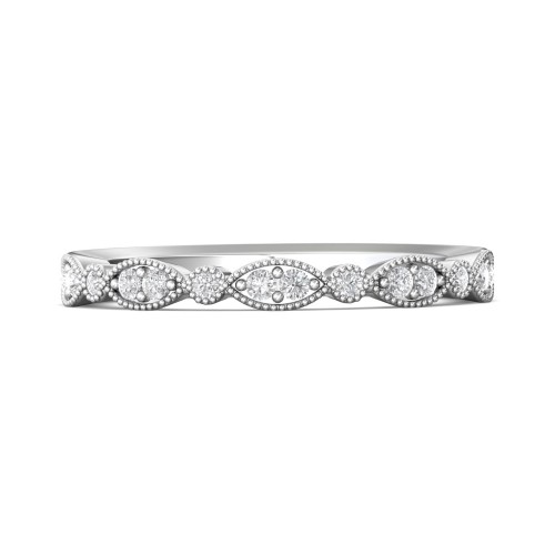 FlyerFit® 14K White Gold Stacker Wedding Band